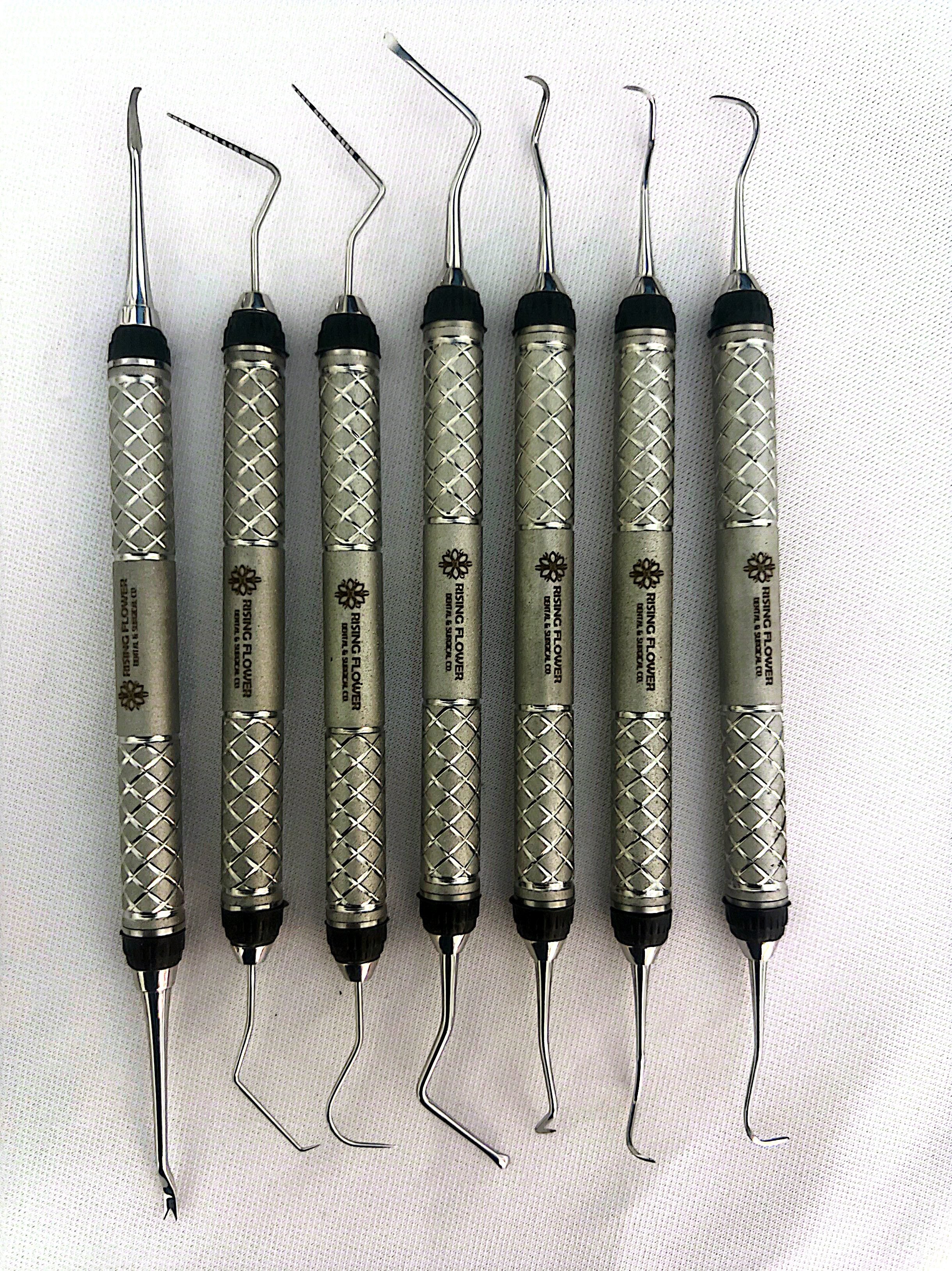 7 Pcs Gracey Curettes Set – Hollow Handle Periodontal Dental Surgical Instrument