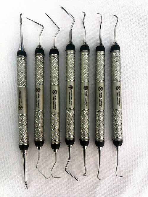 7 Pcs Gracey Curettes Set – Hollow Handle Periodontal Dental Surgical Instrument