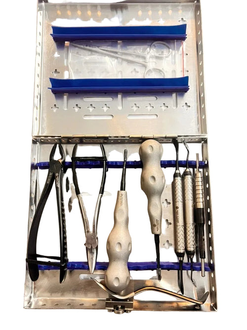 Wall-mounted tool organizer with various tools on a white background